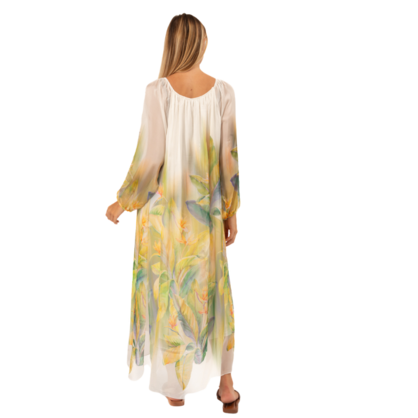 VERA MAY WHITE ITALIAN SILK DRESS 2555BB