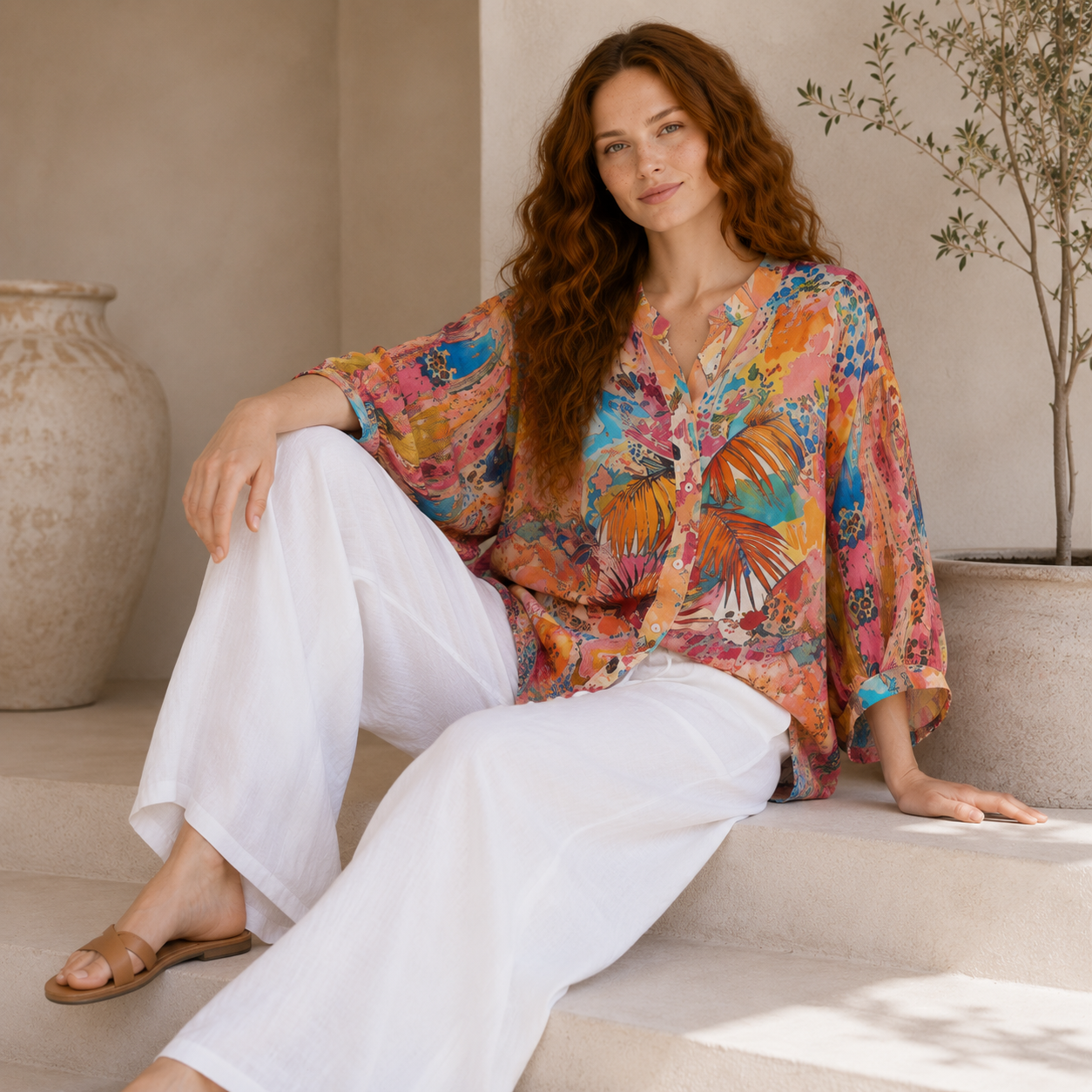 Vera May Emily Rose Viscose Top 2586-1225A