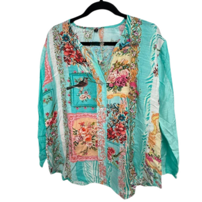 VERA MAY 2611-1169A EMILY ROSE VISCOSE TOP