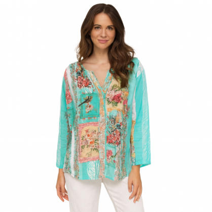 VERA MAY 2611-1169A EMILY ROSE VISCOSE TOP