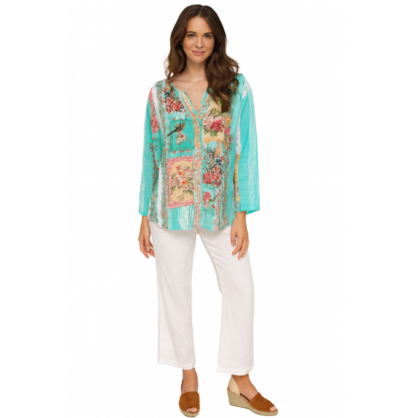 VERA MAY 2611-1169A EMILY ROSE VISCOSE TOP