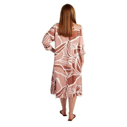 2706 PINK ITALIAN LINEN DRESS