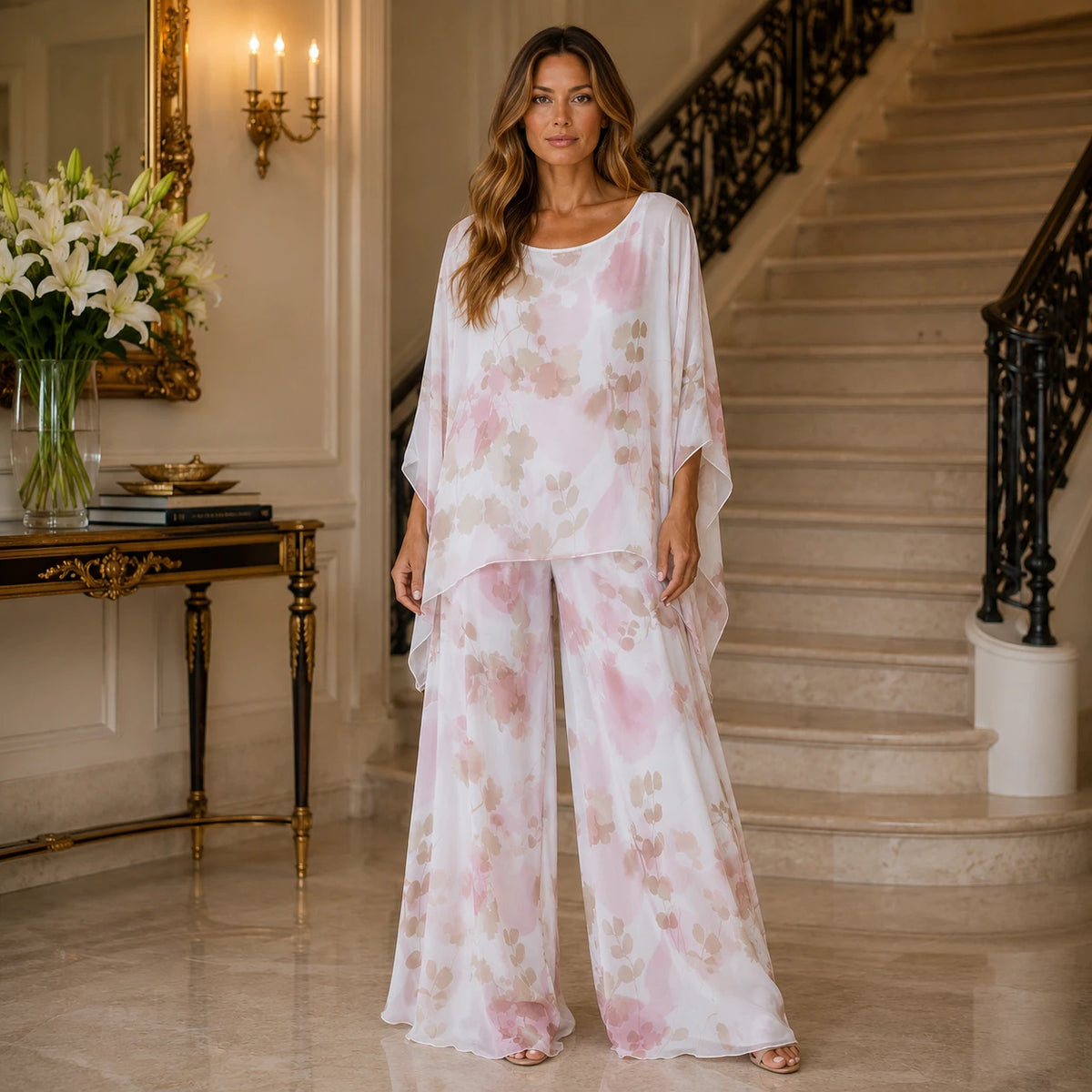 Vera May white Italian silk co-ord set 278032/611132