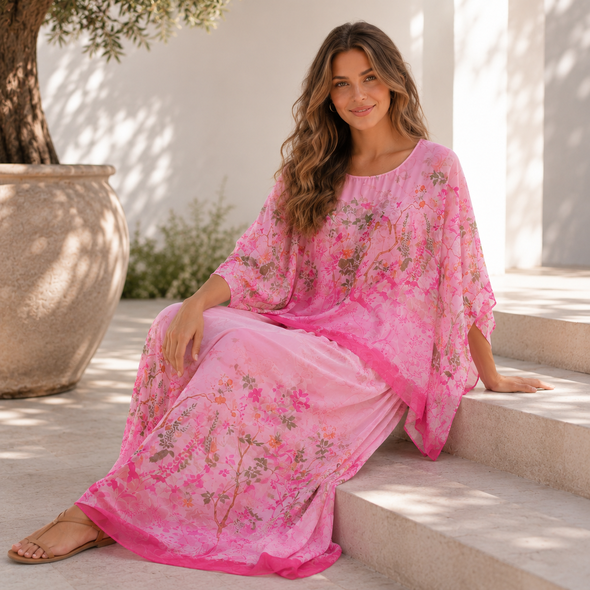 Vera May fuchsia Italian silk co-ord set 278033/611133