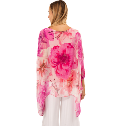 VERA MAY 2780-3 FUXIA ITALIAN SILK TOP