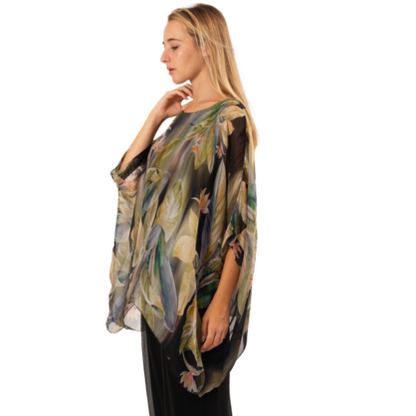 VERA MAY 2780-6 BLACK ITALIAN SILK TOP