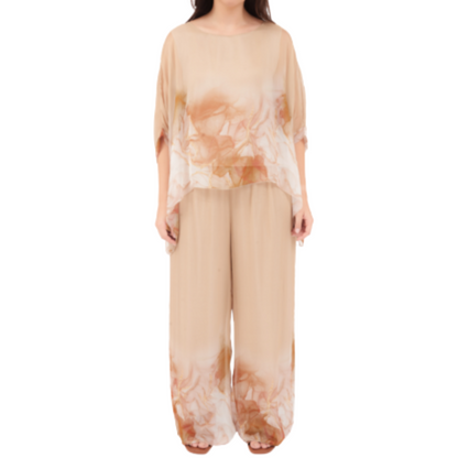 278070/803071 BEIGE ITALIAN SILK SET