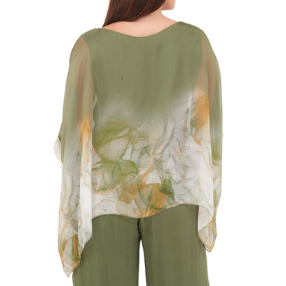 ITALIAN SILK TOP+ PANT SET(N)