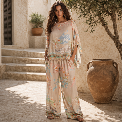ITALIAN SILK TOP + PANT SET(S)
