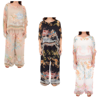 ITALIAN SILK TOP + PANT SET(S)