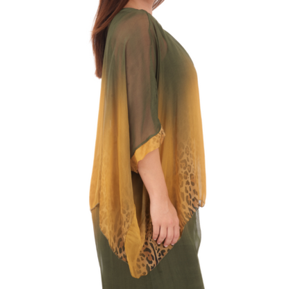 278076/ 803077 KHAKI ITALIAN SILK SET