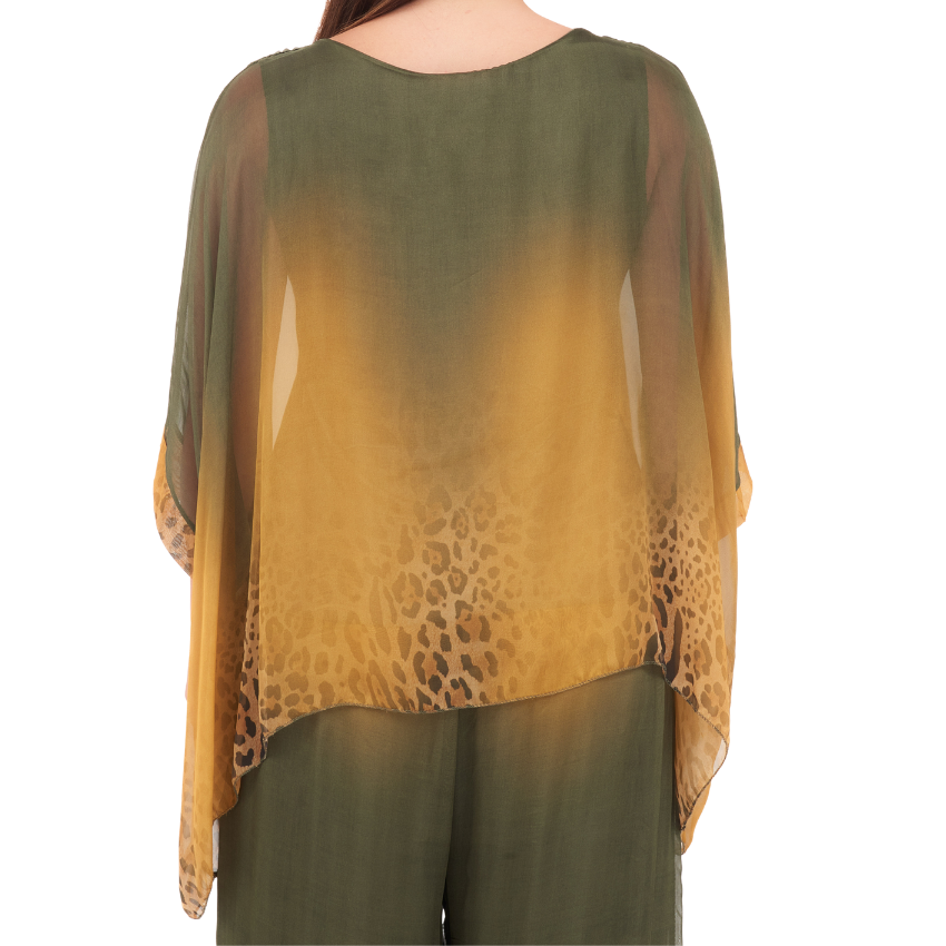 ITALIAN SILK TOP+ PANT SET (N)