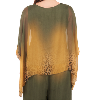 ITALIAN SILK TOP+ PANT SET (N)