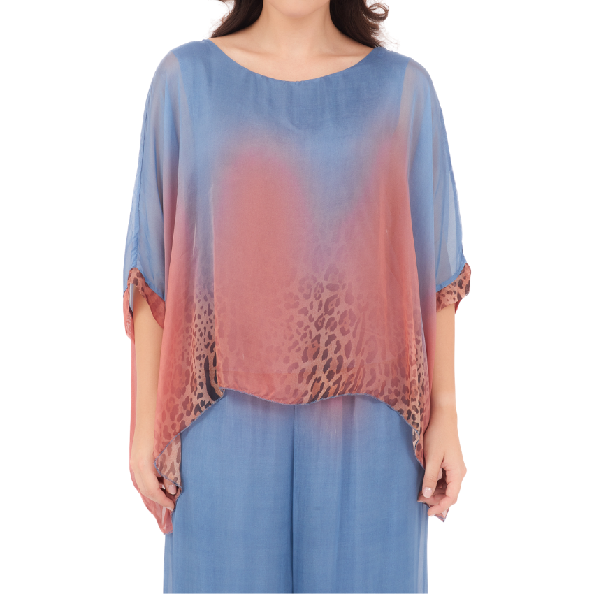 ITALIAN SILK TOP+ PANT SET (N)