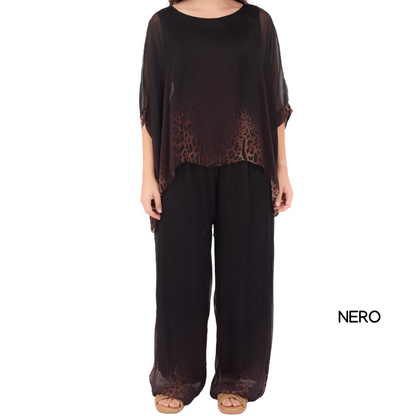 ITALIAN SILK TOP+ PANT SET (N)