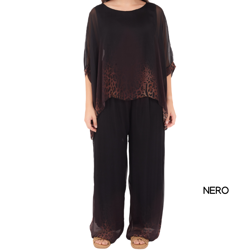ITALIAN SILK TOP+ PANT SET (N)