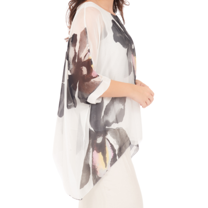 278078 Black Vera May Italian Silk Top