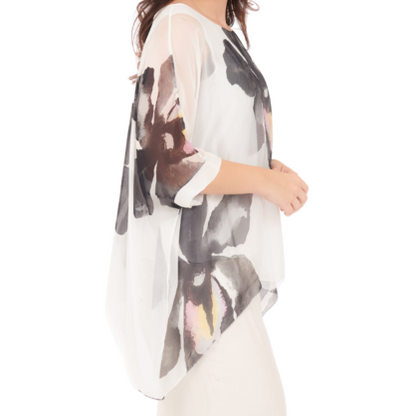 278078 Black Vera May Italian Silk Top