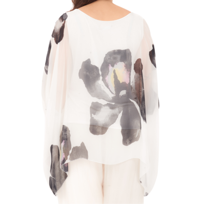 278078 Black Vera May Italian Silk Top