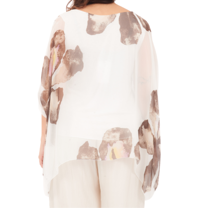 278078 Fango Vera May Italian Silk Top