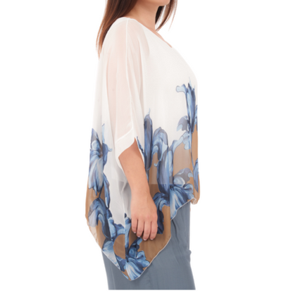 278079 Camel Vera May Italian Silk Top