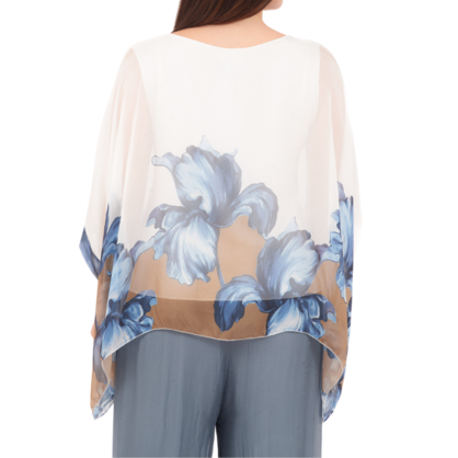 278079 Camel Vera May Italian Silk Top