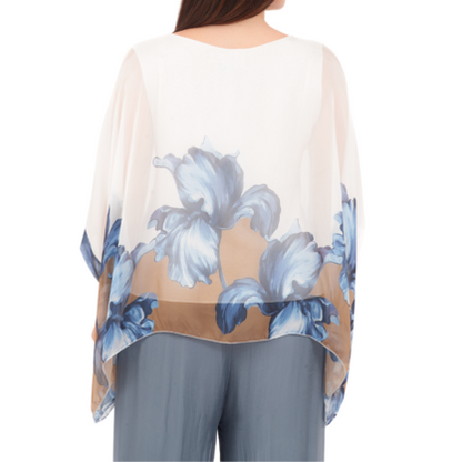 278079 Camel Vera May Italian Silk Top