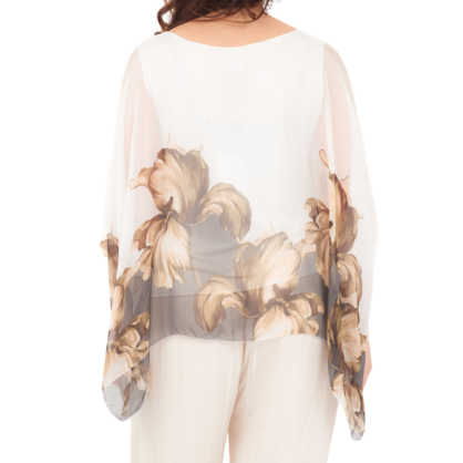 278079 Grigio Vera May Italian Silk Top
