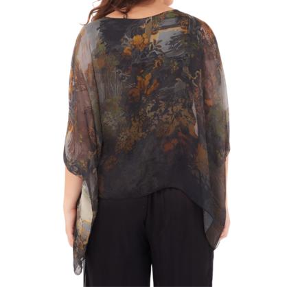278080 Nero Vera May Italian Silk Top