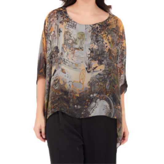 278080 Nero Vera May Italian Silk Top