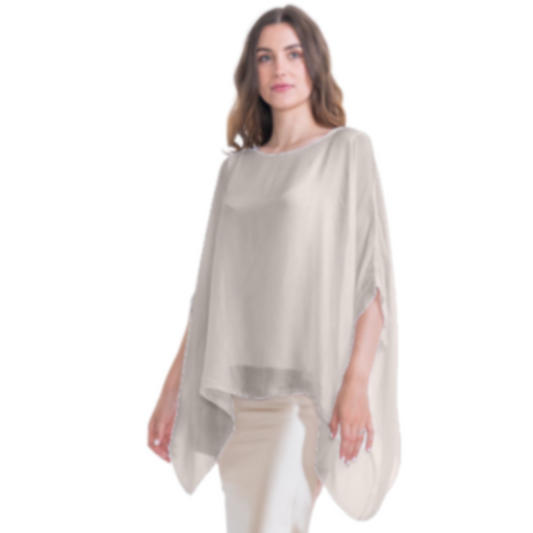 2780 Fango Vera May Italian Silk Top