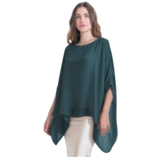 2780 Petrol Vera May Italian Silk Top
