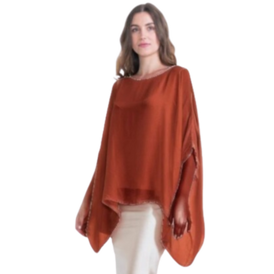 2780 Rust Vera May Italian Silk Top