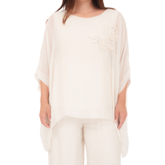 2780R Sabbia Vera May Italian Silk Top