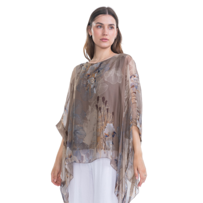 2780s Fango Vera May Italian Silk Top