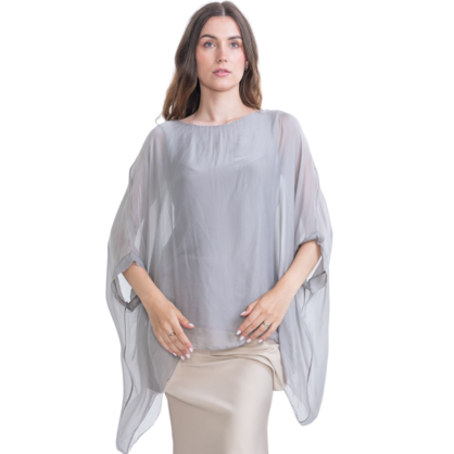 2780 Fango Vera May Italian Silk Top