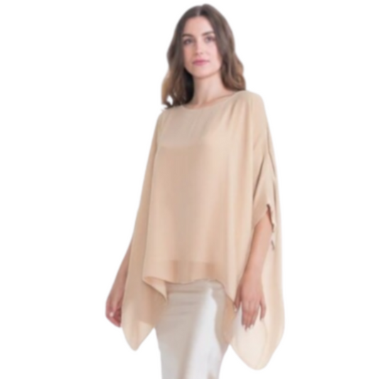 2780 Beige Vera May Italian Silk Top