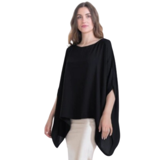 2780 Black Vera May Italian Silk Top