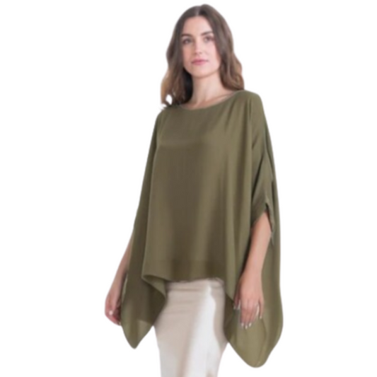 2780 Khaki Vera May Italian Silk Top