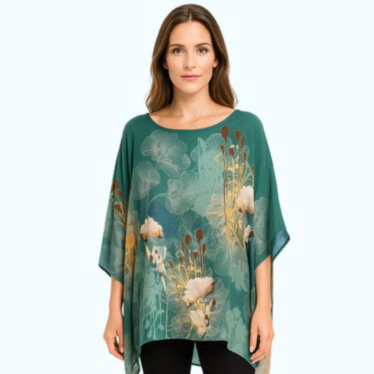 2780s Bottiglia Vera May Italian Silk Top