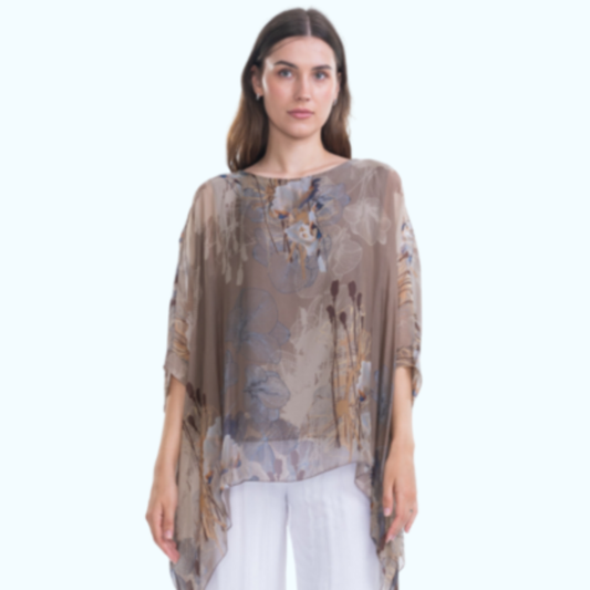 2780s Fango Vera May Italian Silk Top