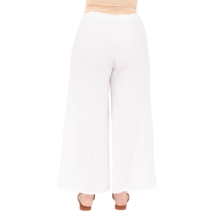 Vera May Italian Linen Bianco Pant 2829