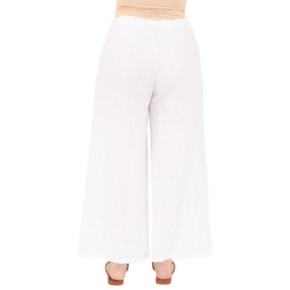 Vera May Italian Linen Bianco Pant 2829