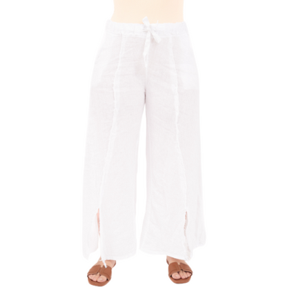 Vera May Italian Linen Bianco Pant 2829