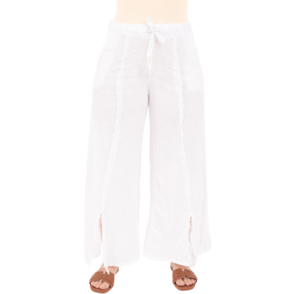 Vera May Italian Linen Bianco Pant 2829