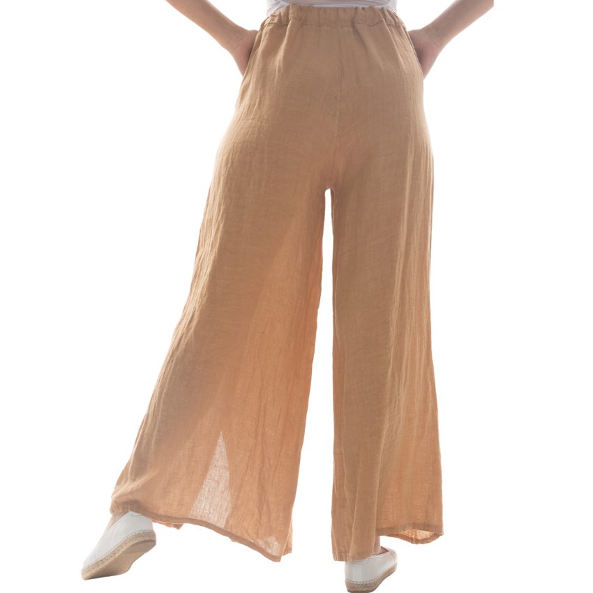 Vera May Italian Linen Camel Pant 2857