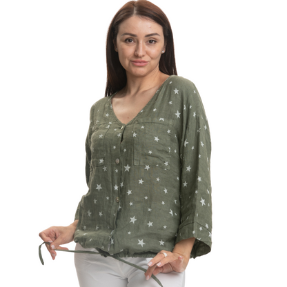 ITALIAN LINEN TOP