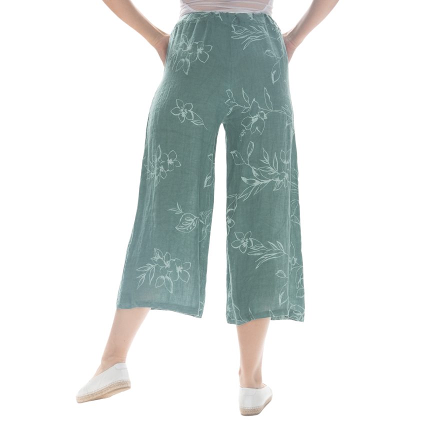Vera May Italian Linen Emerald Pant 2872
