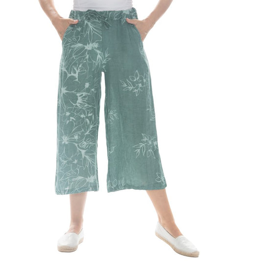 Vera May Italian Linen Emerald Pant 2872