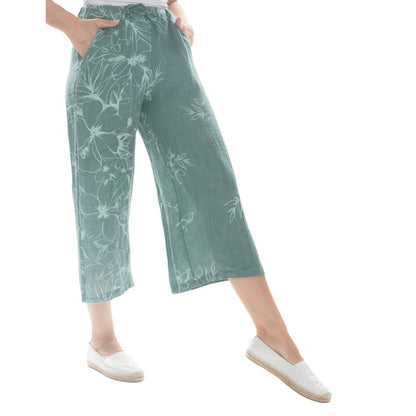 Vera May Italian Linen Emerald Pant 2872